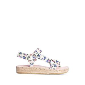 MANEBI LoveShackFancy Womens White Toe Platform Leather Espadrille Shoes 35